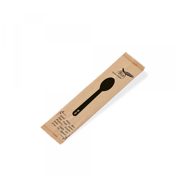 Löffel aus Holz 16 cm einzeln verpackt (100 Stk.)